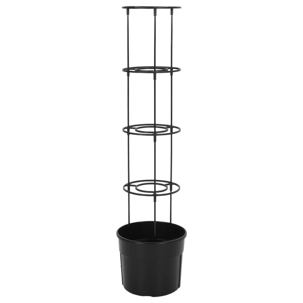 Truhlík Na Pěstování Rajčat Antracit Ø 29,5X115 Cm Polypropylen