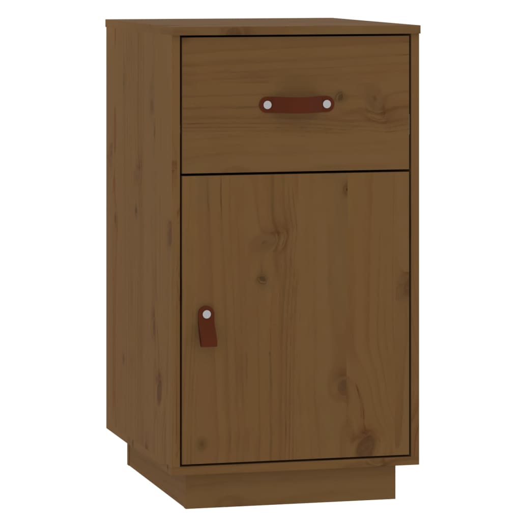 Set Toaletního Stolku S Led Medově Hnědý Masivní Borovice