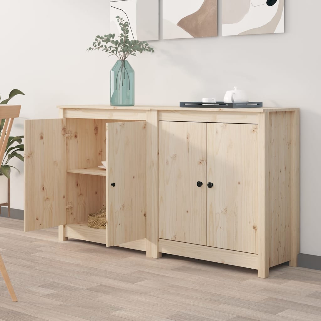 Příborníky 2 Ks 70 X 35 X 80 Cm Masivní Borové Dřevo