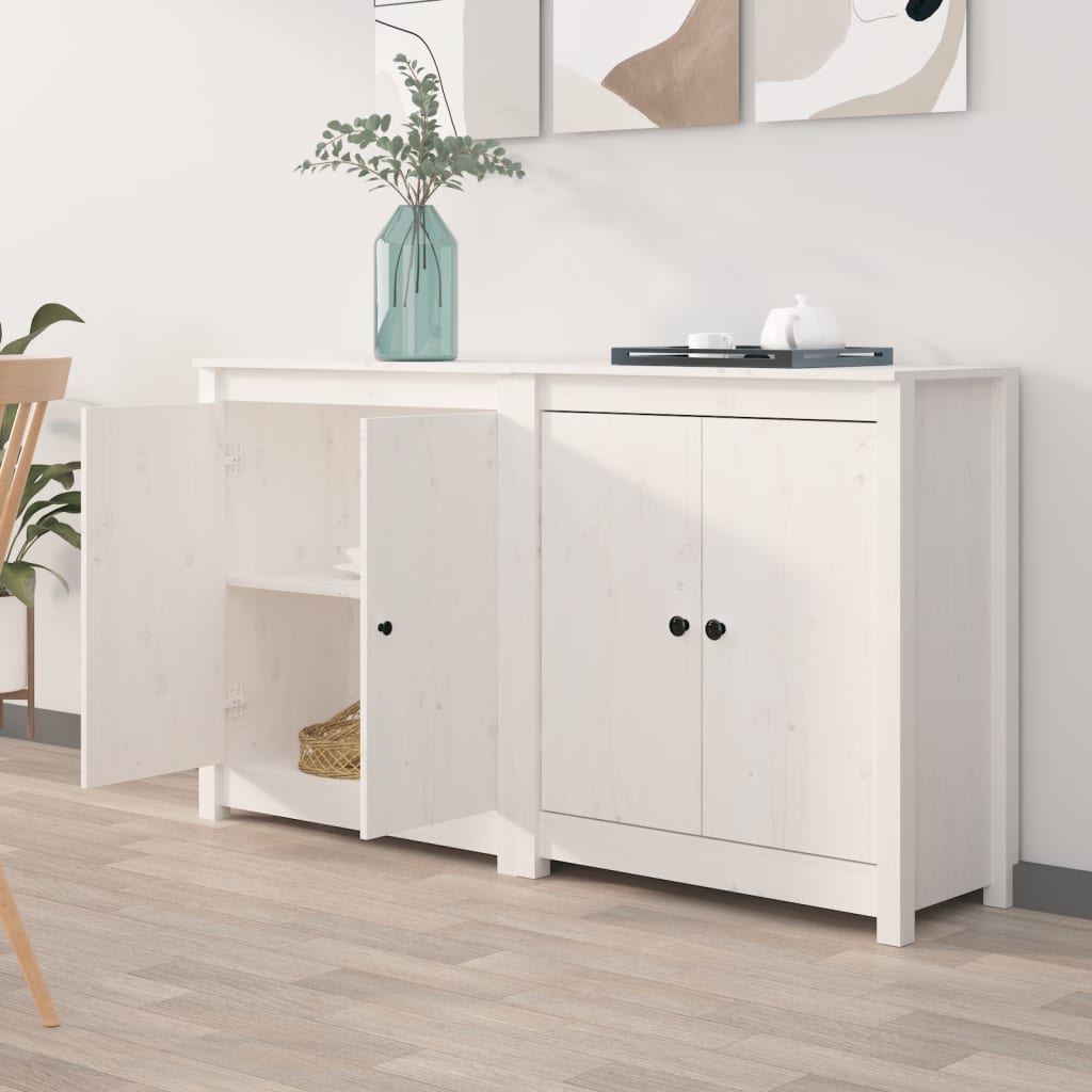 Příborníky 2 Ks 70 X 35 X 80 Cm Masivní Borové Dřevo