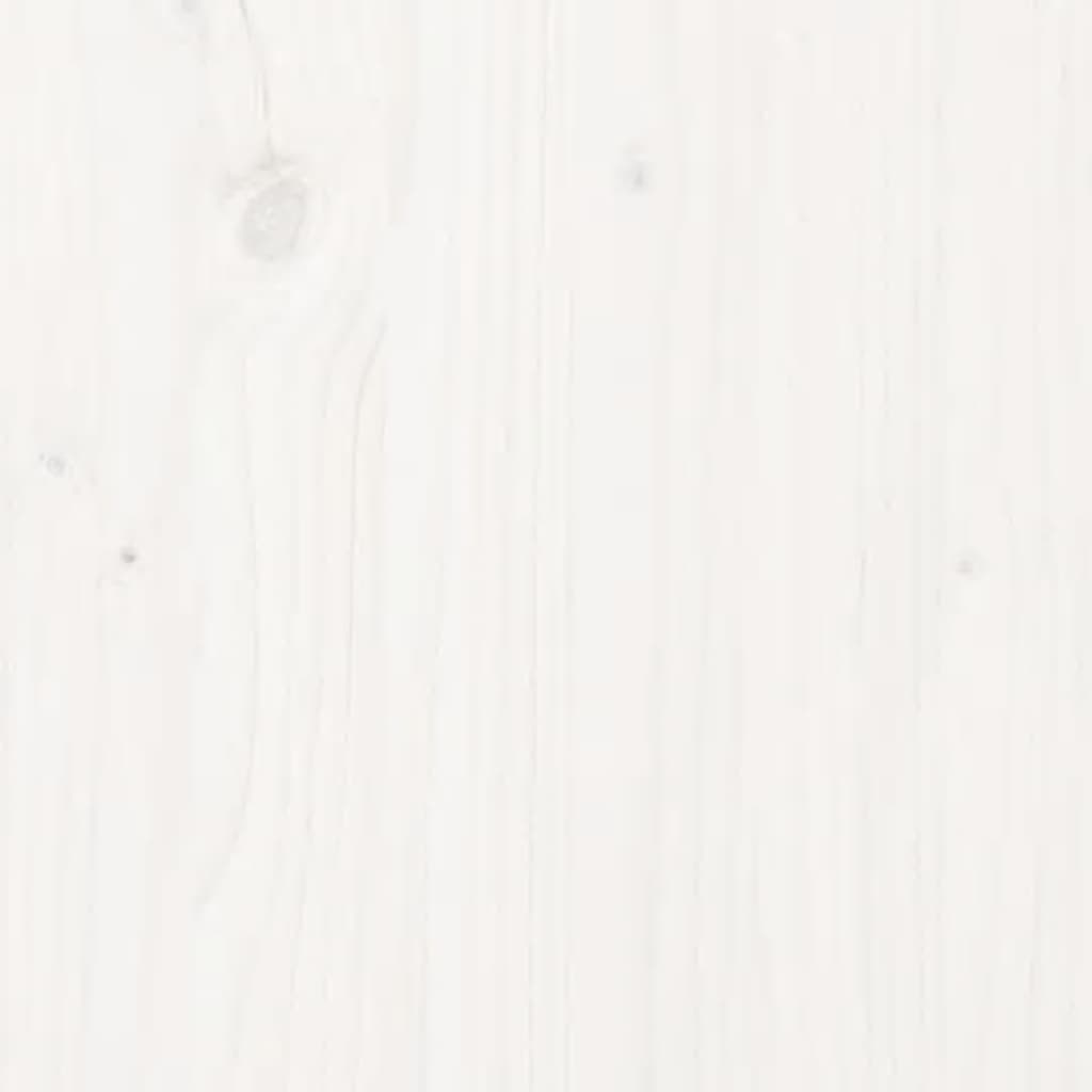 Příborník Bílý 140X35X80 Cm Masivní Borové Dřevo