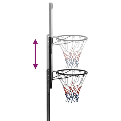 Basketbalový Koš S Průhlednou Deskou 280–350 Cm Polykarbonát