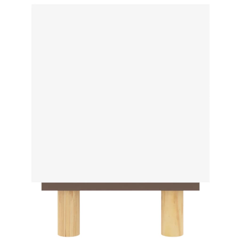 Tv Stolek 80X30X40 Cm Masivní Borovice A Přírodní Ratan