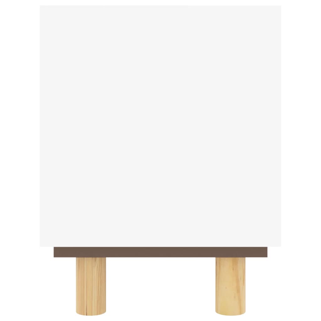 Tv Stolek 105X30X40 Cm Masivní Borovice A Přírodní Ratan