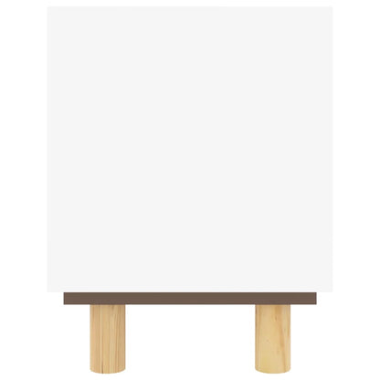 Tv Stolek 105X30X40 Cm Masivní Borovice A Přírodní Ratan