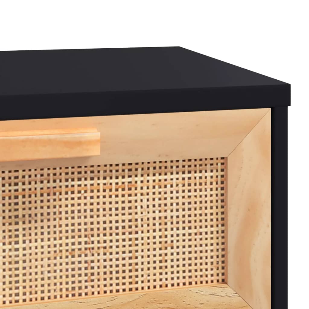 Konferenční Stolek Černý 80X40X30 Cm Kompozitní A Borové Dřevo