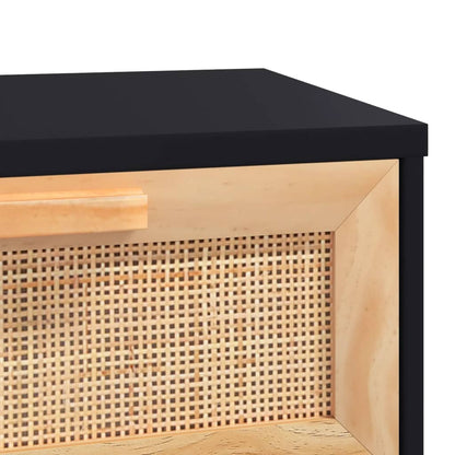 Konferenční Stolek Černý 80X40X30 Cm Kompozitní A Borové Dřevo
