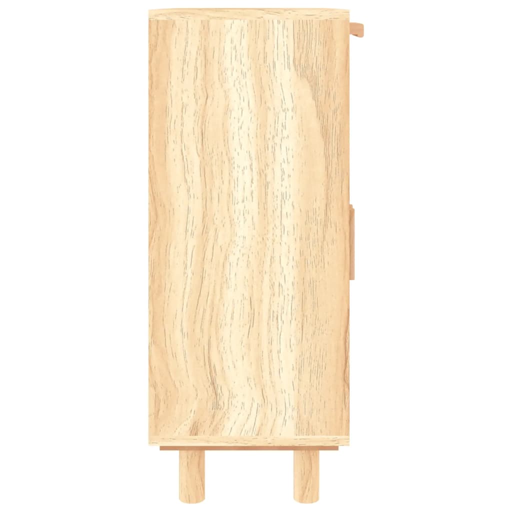 Příborník Hnědý 60X30X75 Cm Masivní Borovice A Přírodní Ratan