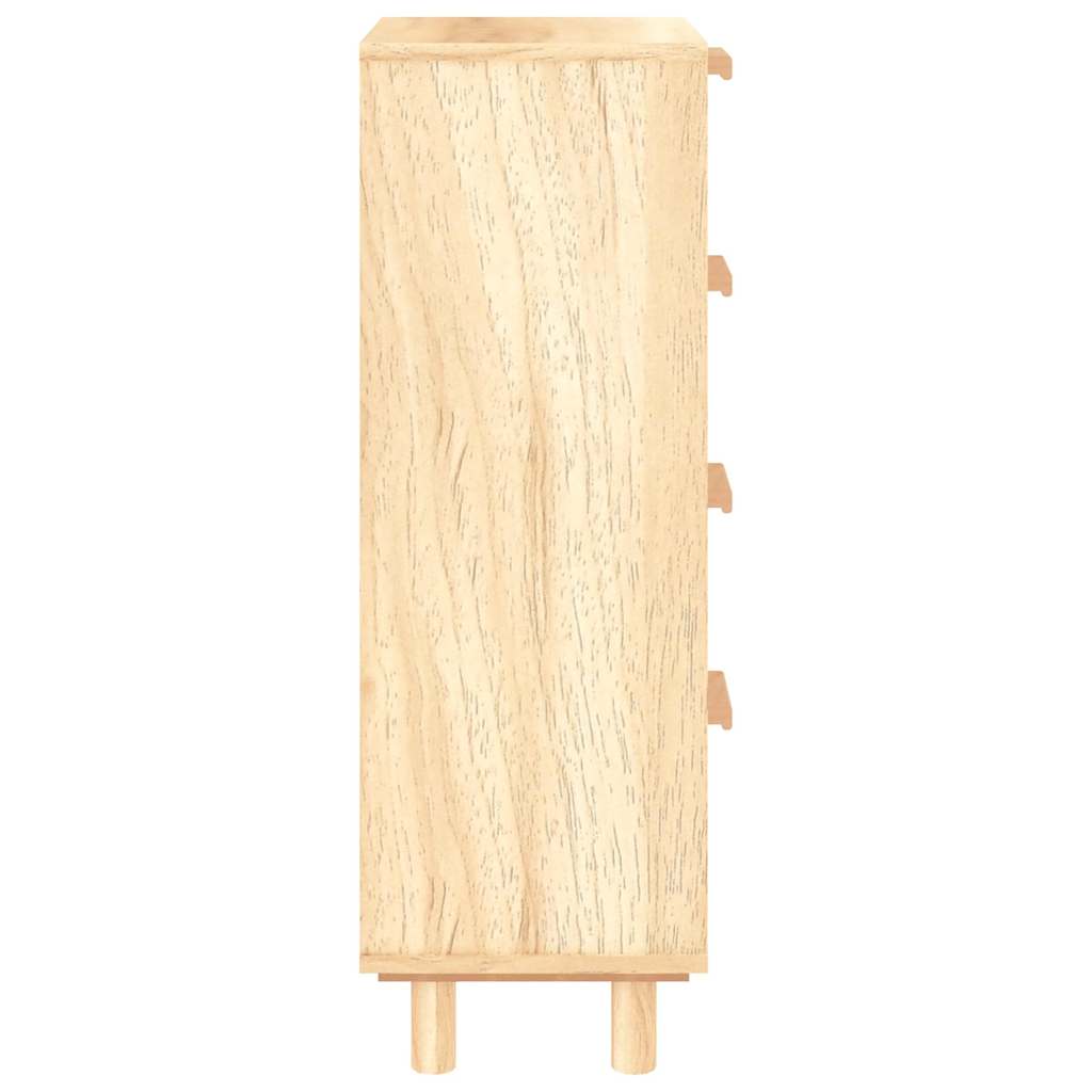 Příborník Hnědý 40X30X90 Cm Masivní Borovice A Přírodní Ratan