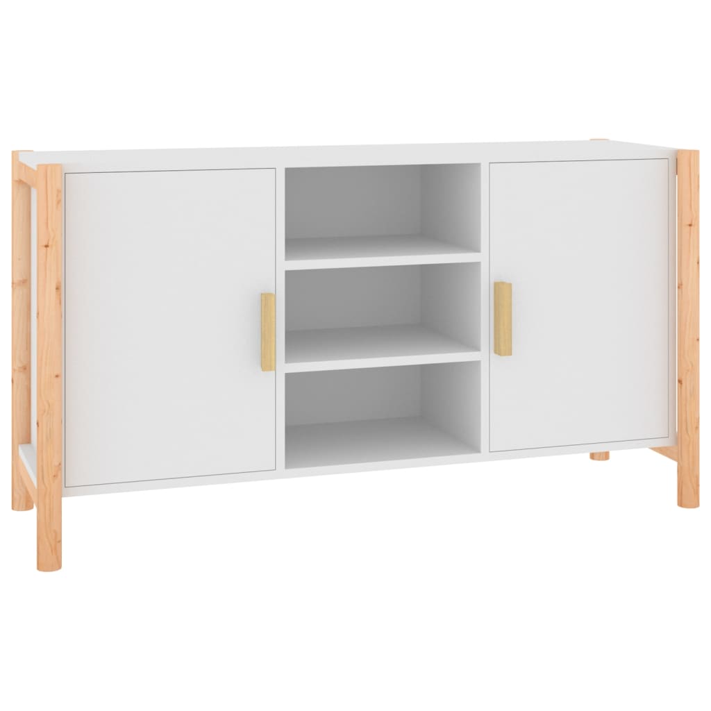 Příborník Bílý 107 X 38 X 60 Cm Kompozitní Dřevo