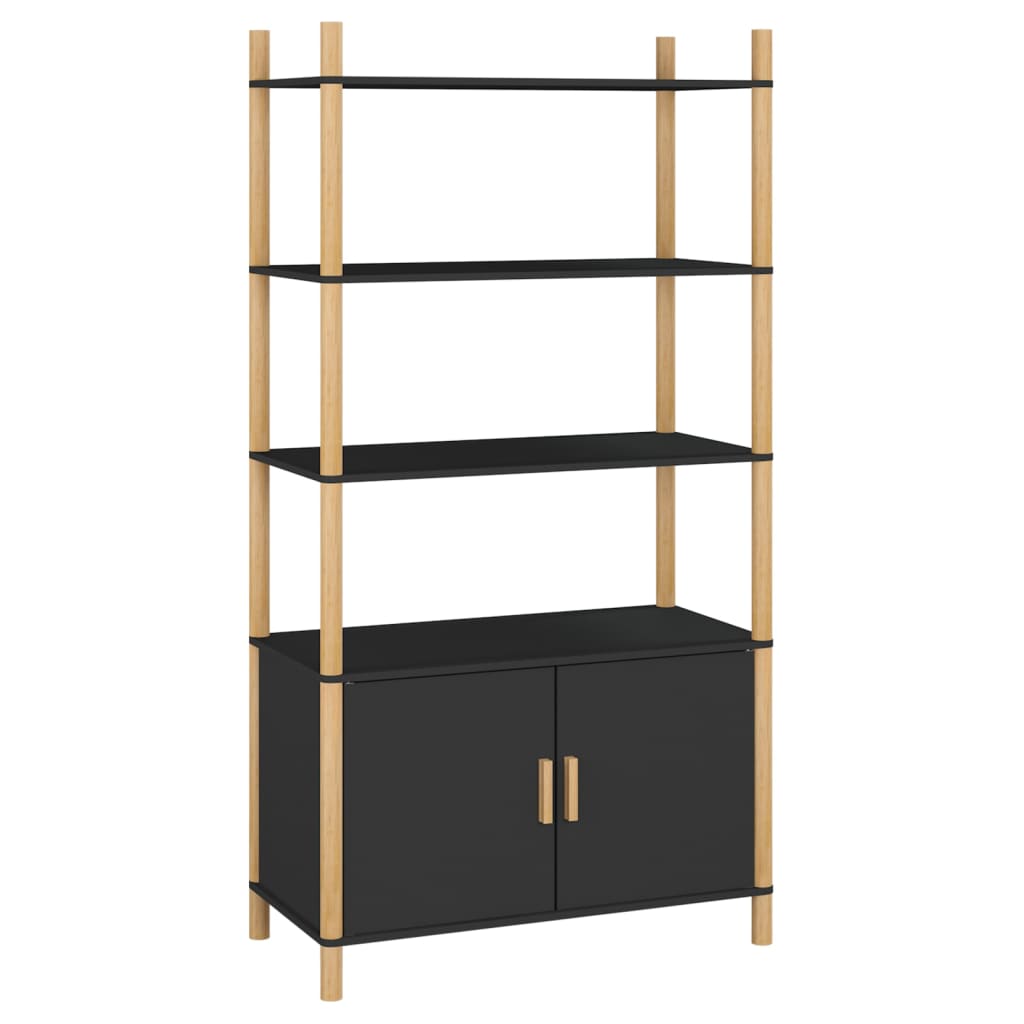 Skříň Highboard Černá 80X40X153 Cm Kompozitní Dřevo
