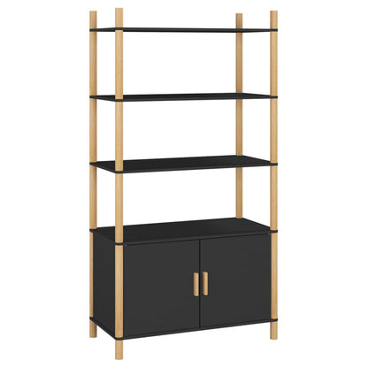 Skříň Highboard Černá 80X40X153 Cm Kompozitní Dřevo
