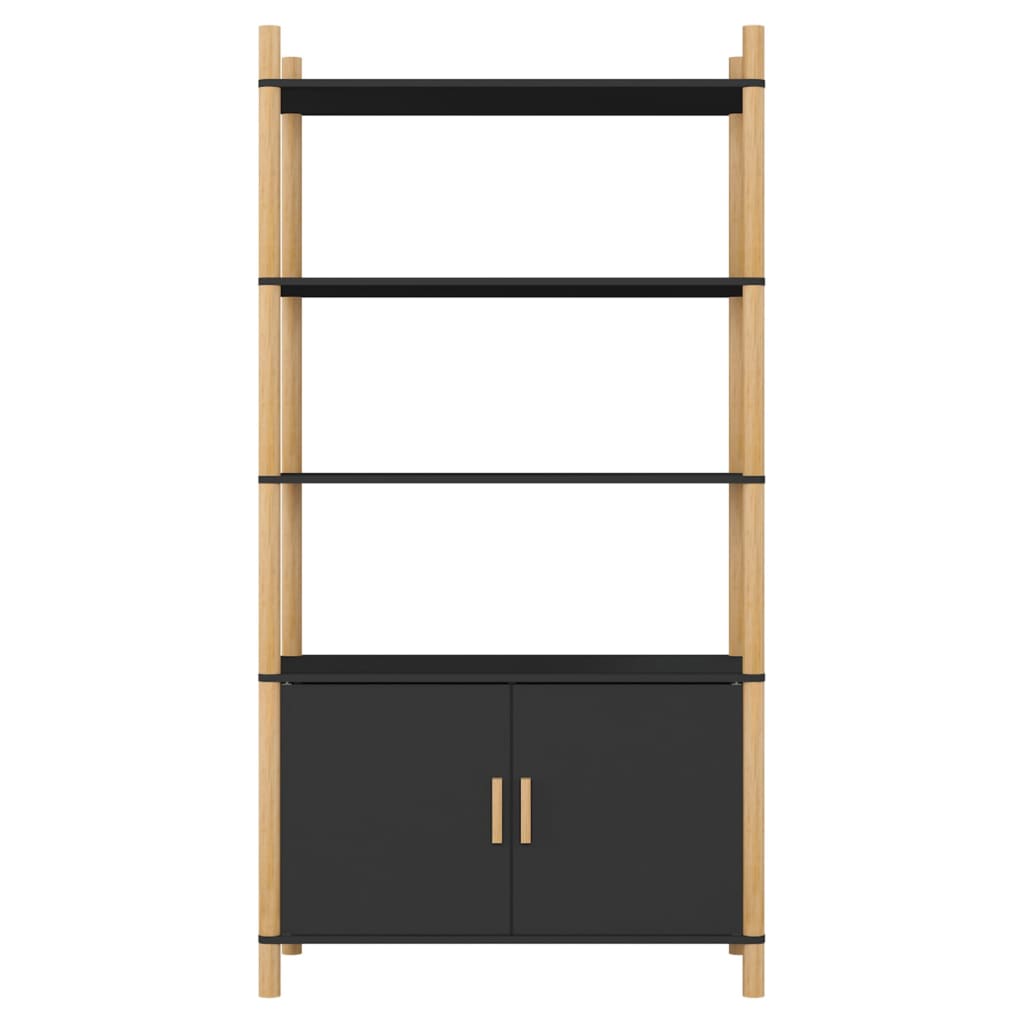 Skříň Highboard Černá 80X40X153 Cm Kompozitní Dřevo