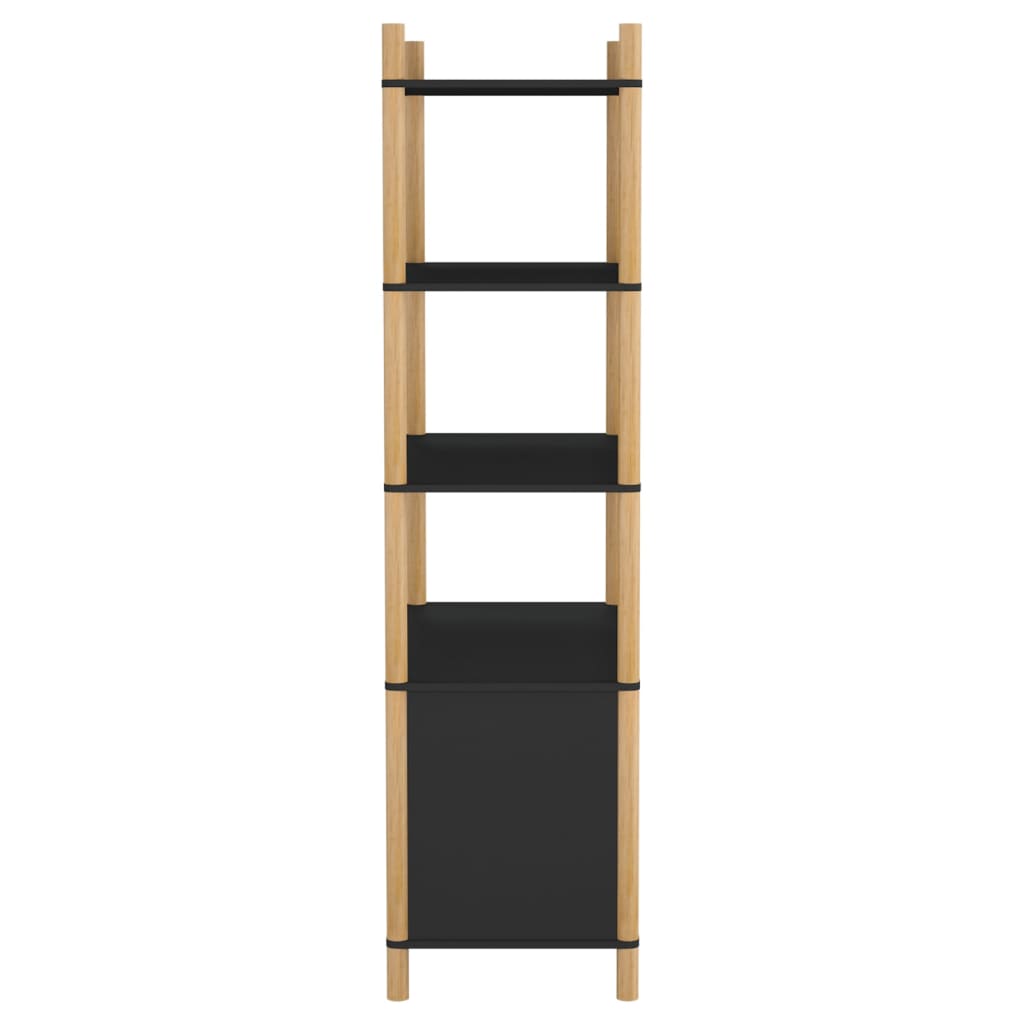 Skříň Highboard Černá 80X40X153 Cm Kompozitní Dřevo