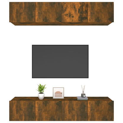 Tv Skříňky 4 Ks 80 X 30 X 30 Cm Kompozitní Dřevo