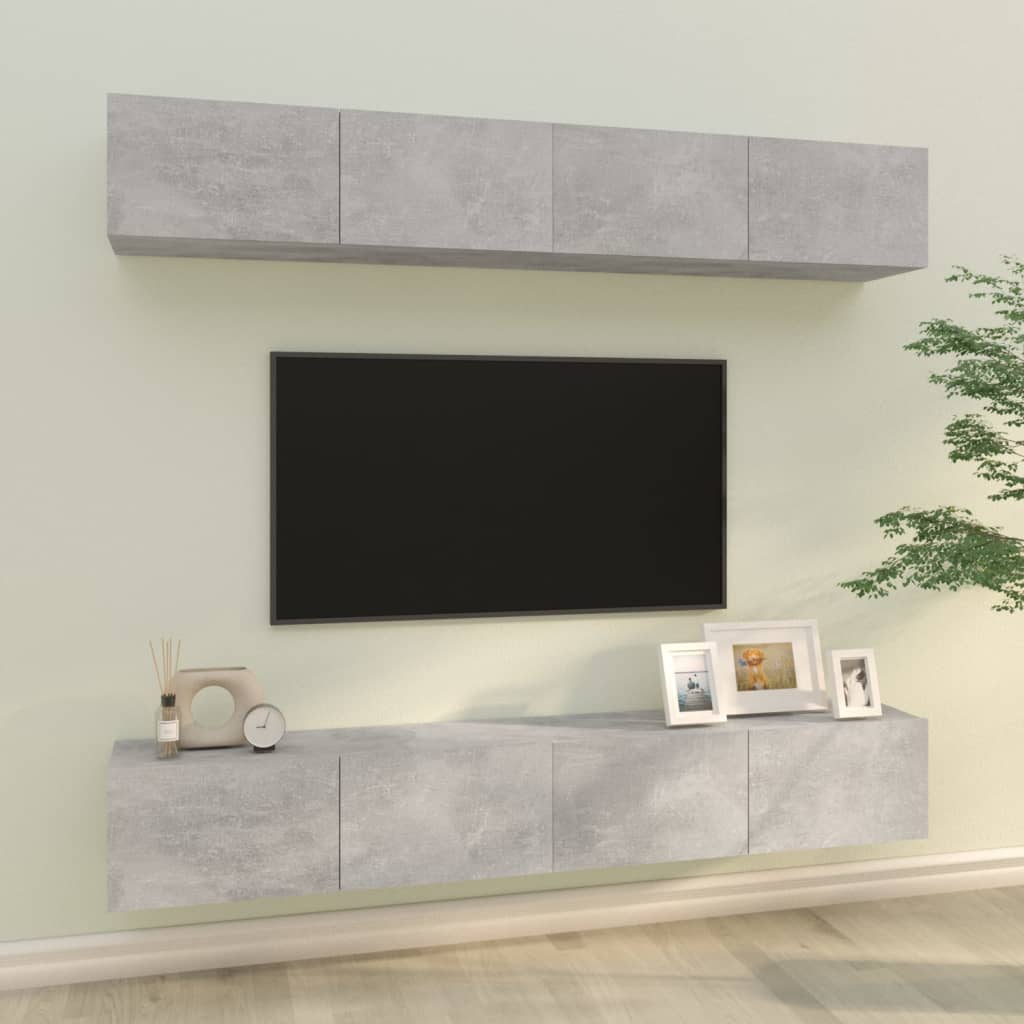 Tv Skříňky 4 Ks 80 X 30 X 30 Cm Kompozitní Dřevo