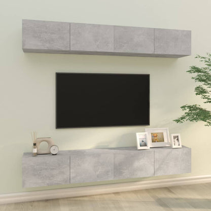Tv Skříňky 4 Ks 80 X 30 X 30 Cm Kompozitní Dřevo