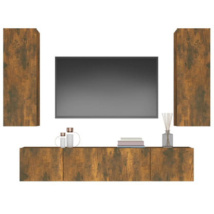 4Dílný Set Tv Skříněk Kompozitní Dřevo