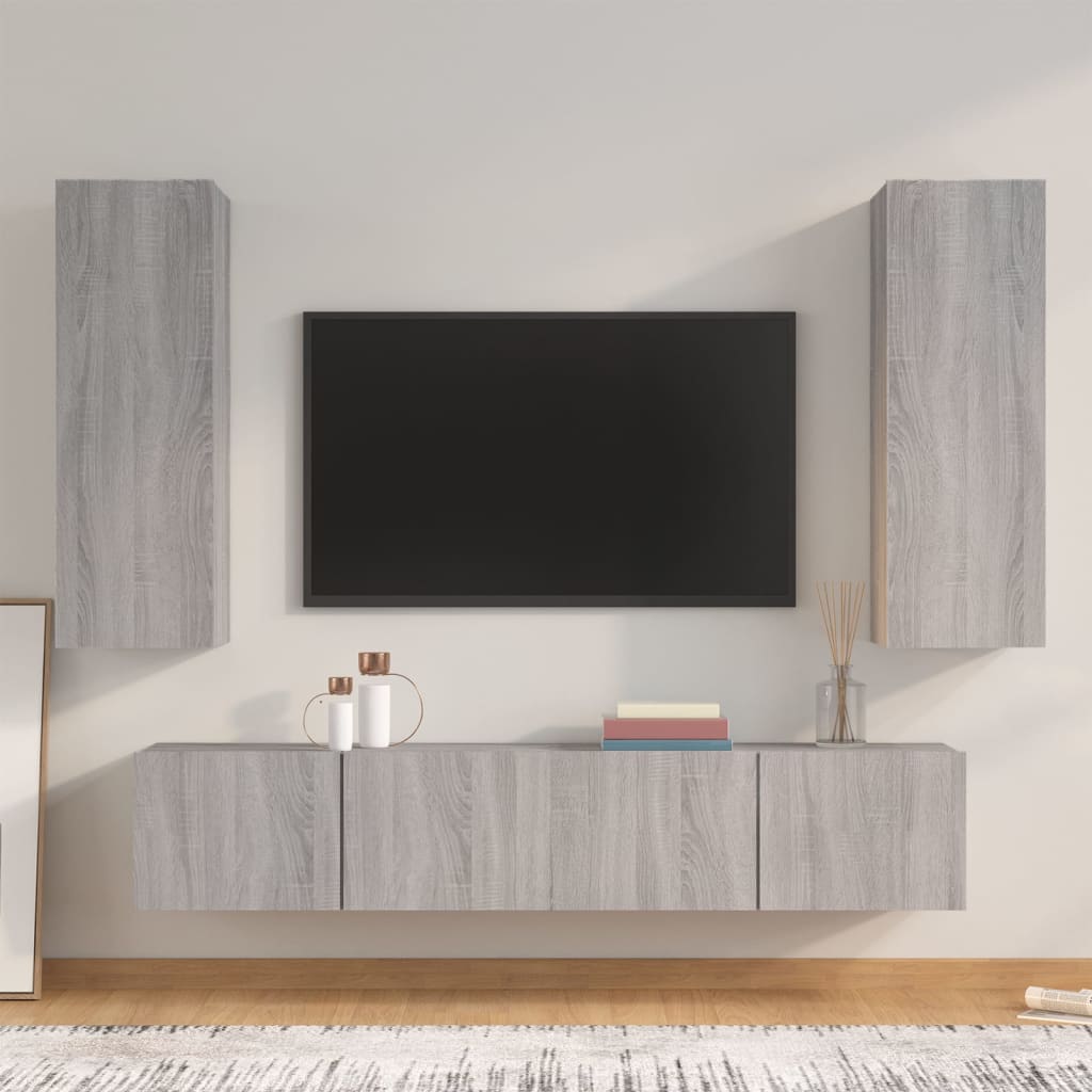 4Dílný Set Tv Skříněk Kompozitní Dřevo