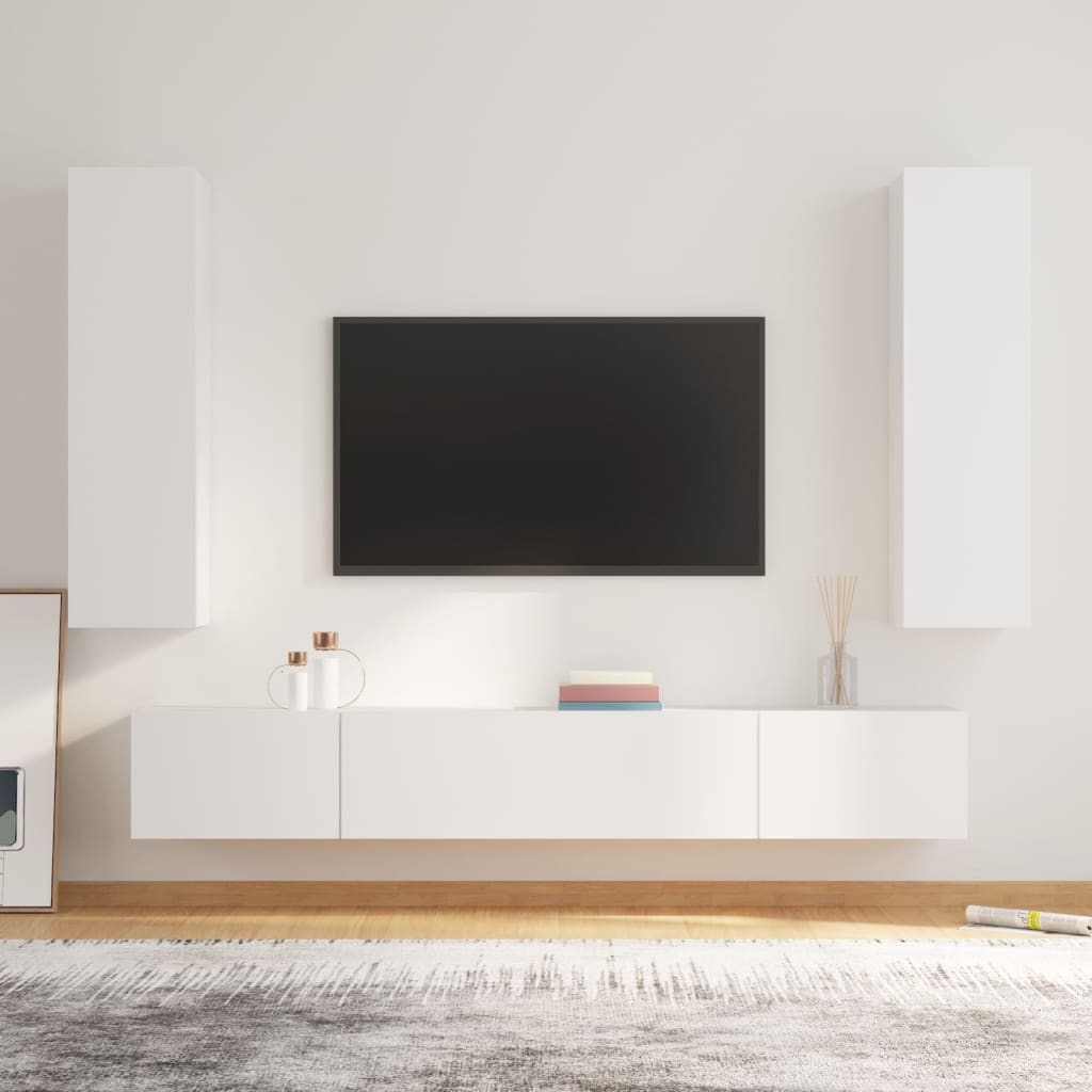 4Dílný Set Tv Skříněk Kompozitní Dřevo