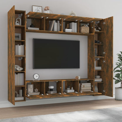 8Dílný Set Tv Skříněk Kompozitní Dřevo