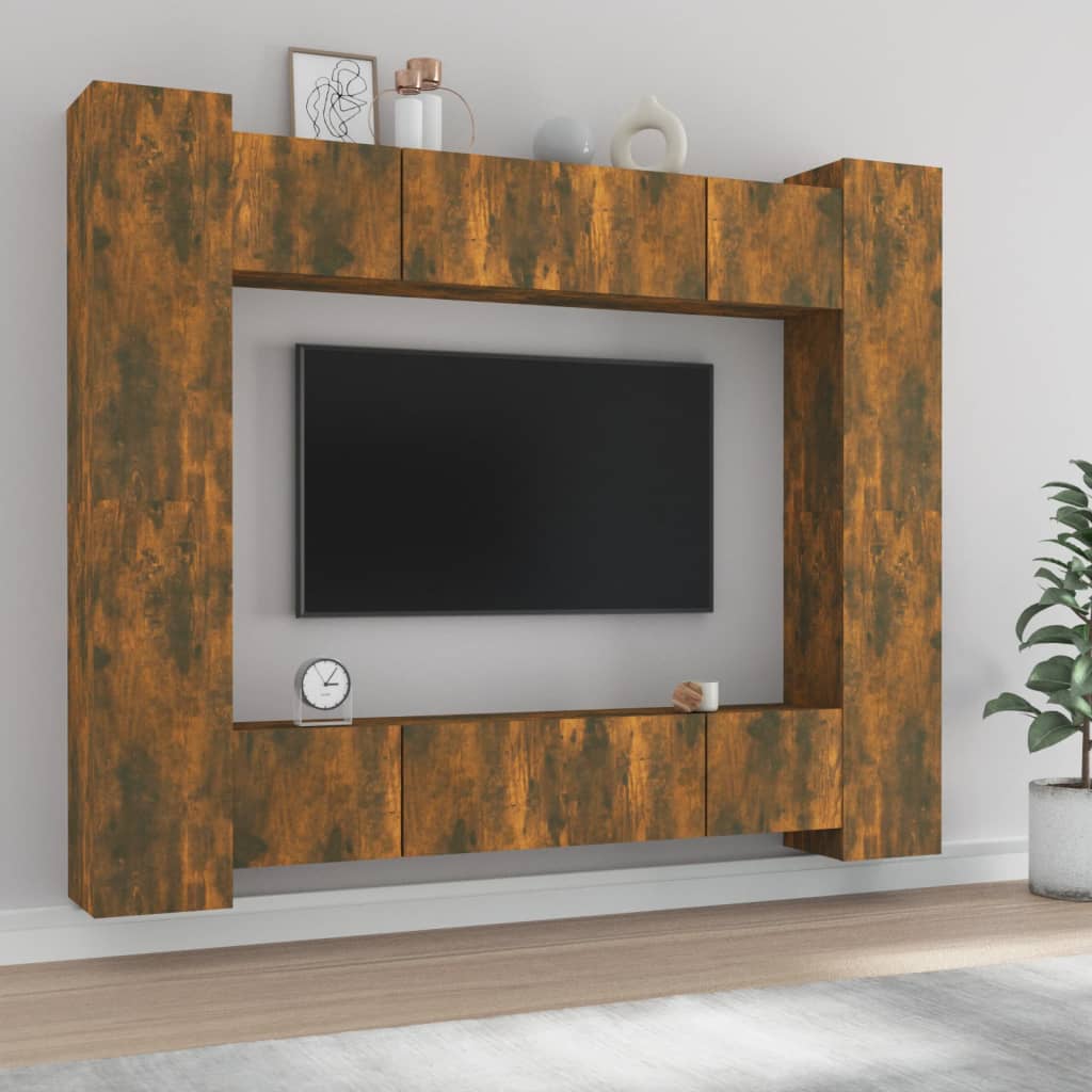 8Dílný Set Tv Skříněk Kompozitní Dřevo