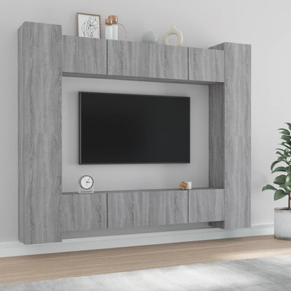 8Dílný Set Tv Skříněk Kompozitní Dřevo
