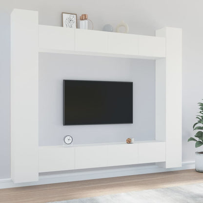8Dílný Set Tv Skříněk Kompozitní Dřevo