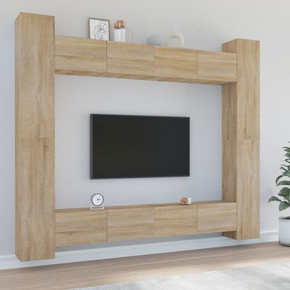 8Dílný Set Tv Skříněk Kompozitní Dřevo