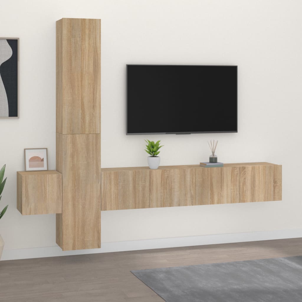 3Dílný Set Tv Skříněk Kompozitní Dřevo
