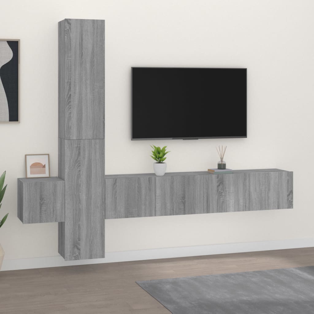 3Dílný Set Tv Skříněk Kompozitní Dřevo