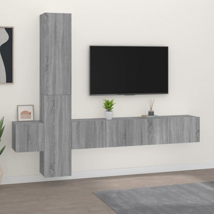 3Dílný Set Tv Skříněk Kompozitní Dřevo