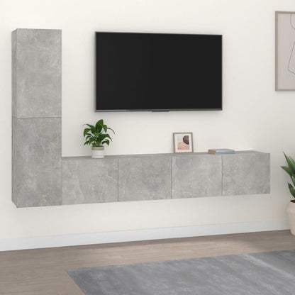3Dílný Set Tv Skříněk Šedý Sonoma Kompozitní Dřevo