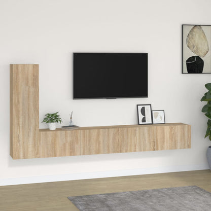 3Dílný Set Tv Skříněk Šedý Sonoma Kompozitní Dřevo