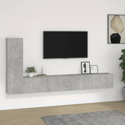 3Dílný Set Tv Skříněk Šedý Sonoma Kompozitní Dřevo