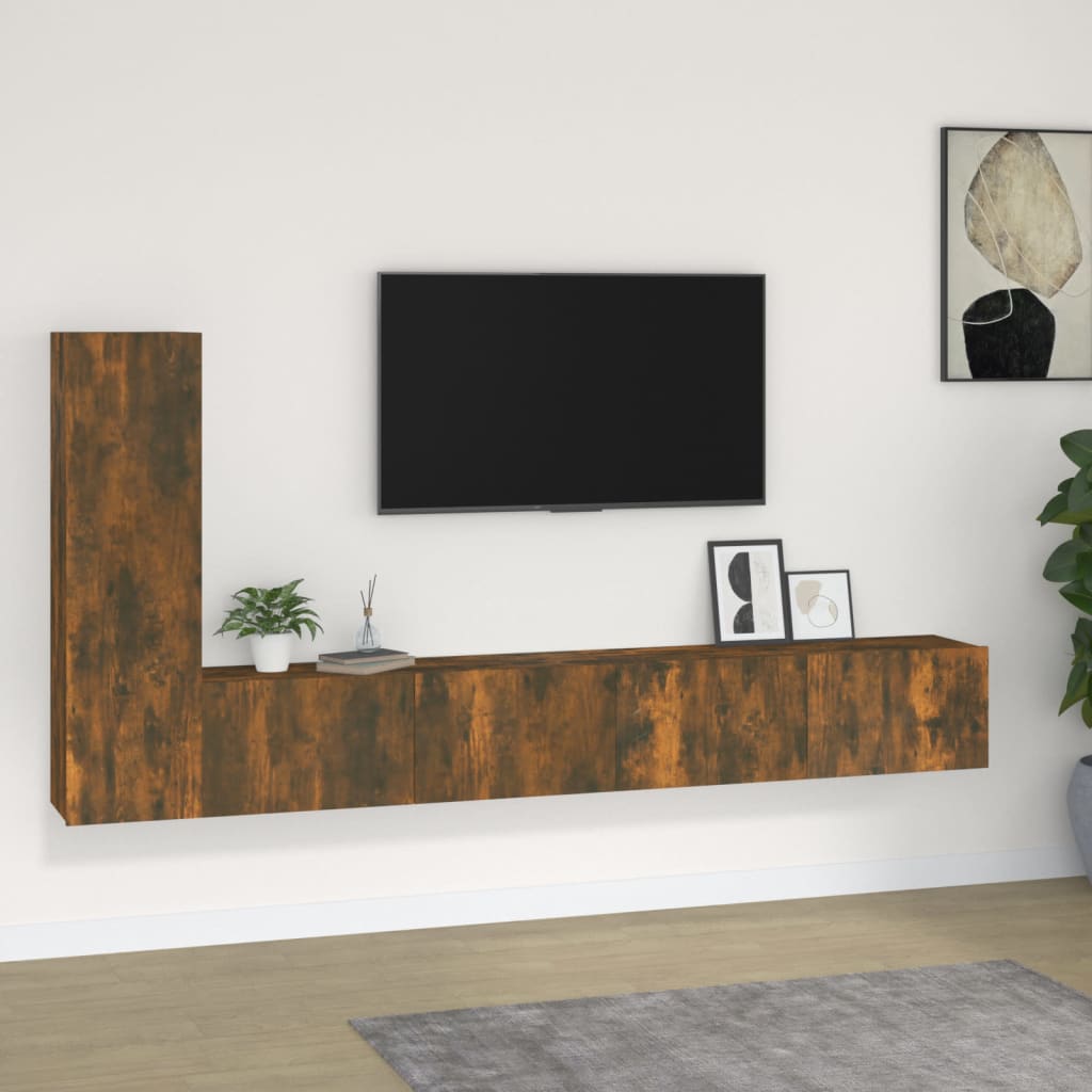 3Dílný Set Tv Skříněk Šedý Sonoma Kompozitní Dřevo
