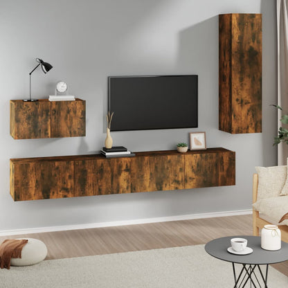 4Dílný Set Tv Skříněk Kompozitní Dřevo