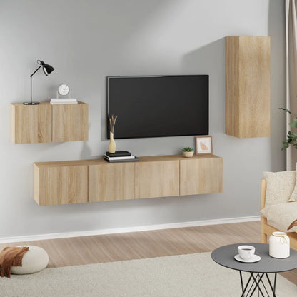 4Dílný Set Tv Skříněk Kompozitní Dřevo