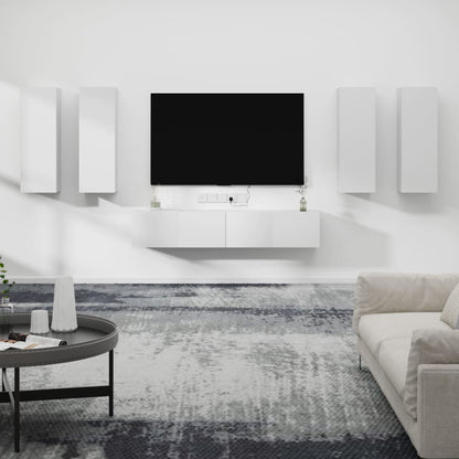 6Dílný Set Tv Skříněk Kompozitní Dřevo