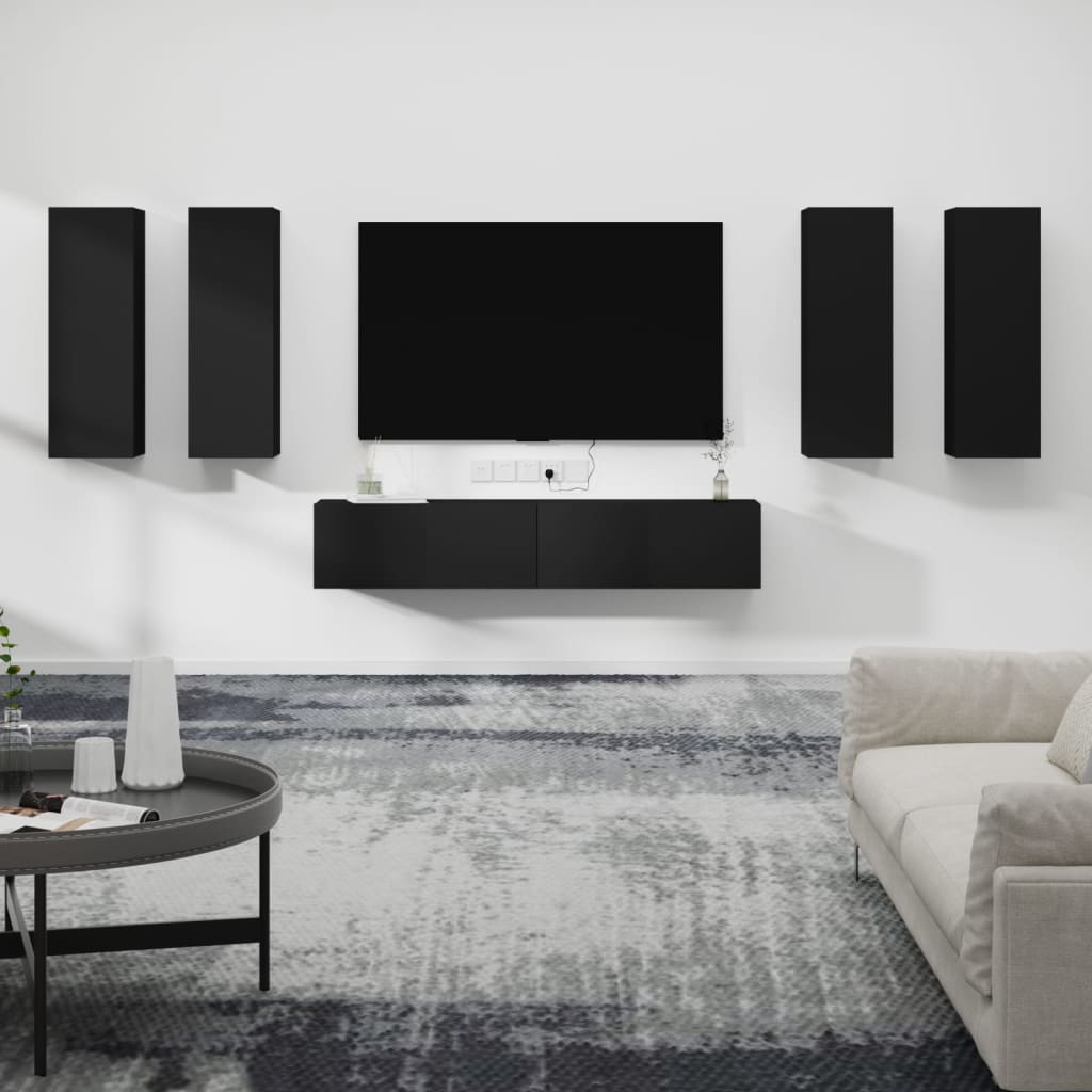 6Dílný Set Tv Skříněk Kompozitní Dřevo