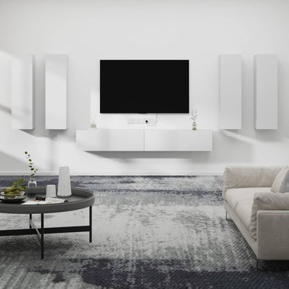 6Dílný Set Tv Skříněk Kompozitní Dřevo