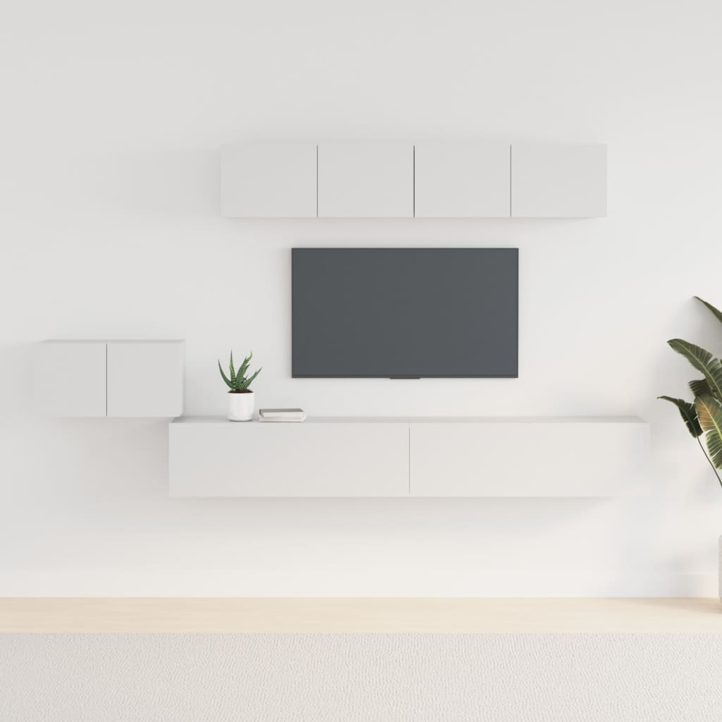 5Dílný Set Tv Skříněk Betonově Šedý Kompozitní Dřevo