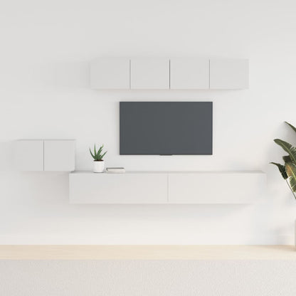 5Dílný Set Tv Skříněk Betonově Šedý Kompozitní Dřevo