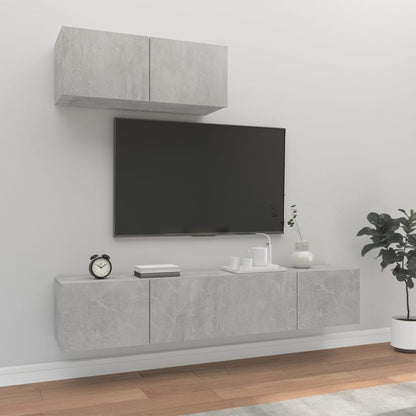 3Dílný Set Tv Skříněk Kompozitní Dřevo