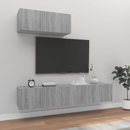 3Dílný Set Tv Skříněk Kompozitní Dřevo