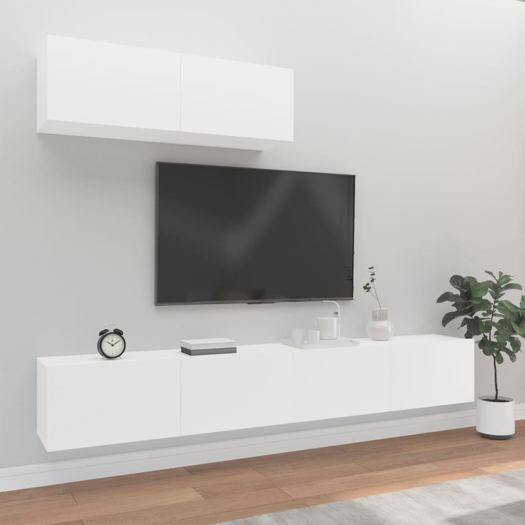 3Dílný Set Tv Skříněk Kompozitní Dřevo