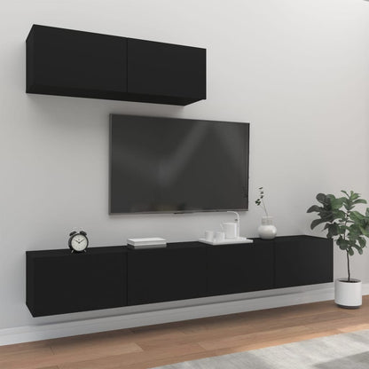 3Dílný Set Tv Skříněk Kompozitní Dřevo