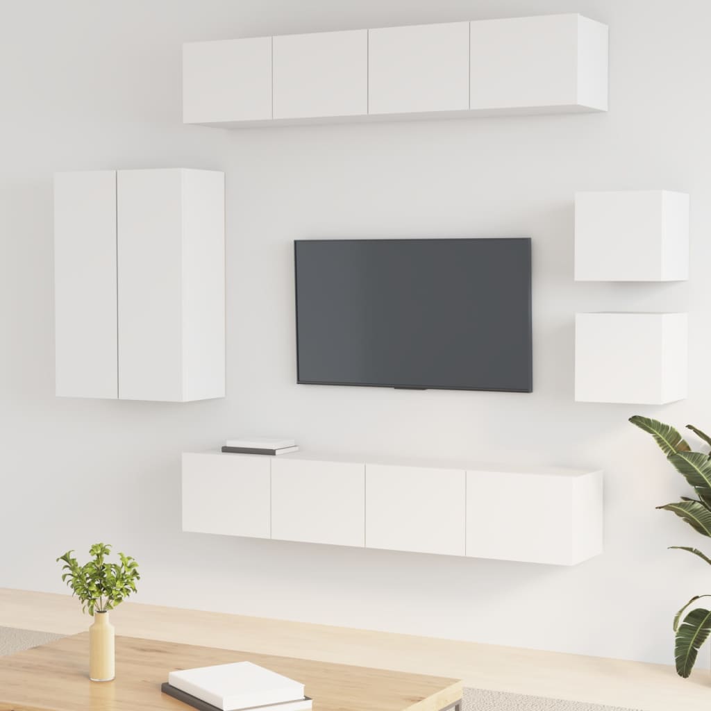 8Dílný Set Tv Skříněk Šedý Sonoma Kompozitní Dřevo