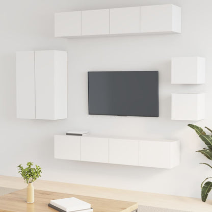 8Dílný Set Tv Skříněk Šedý Sonoma Kompozitní Dřevo