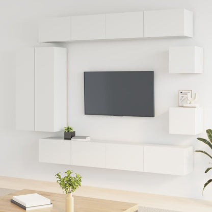 8Dílný Set Tv Skříněk Šedý Sonoma Kompozitní Dřevo